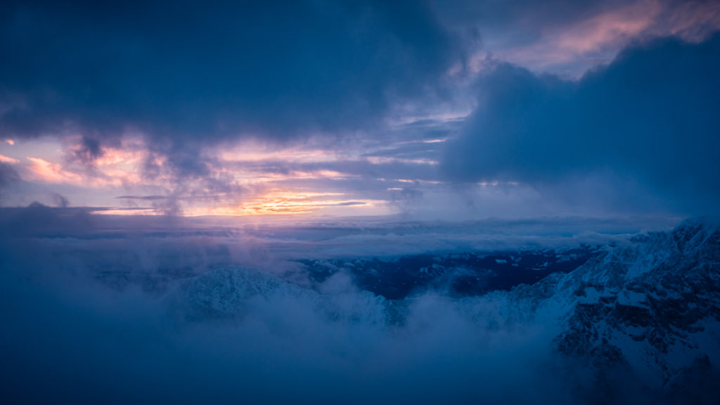 Zachód słońca na Łomnickim Szczycie