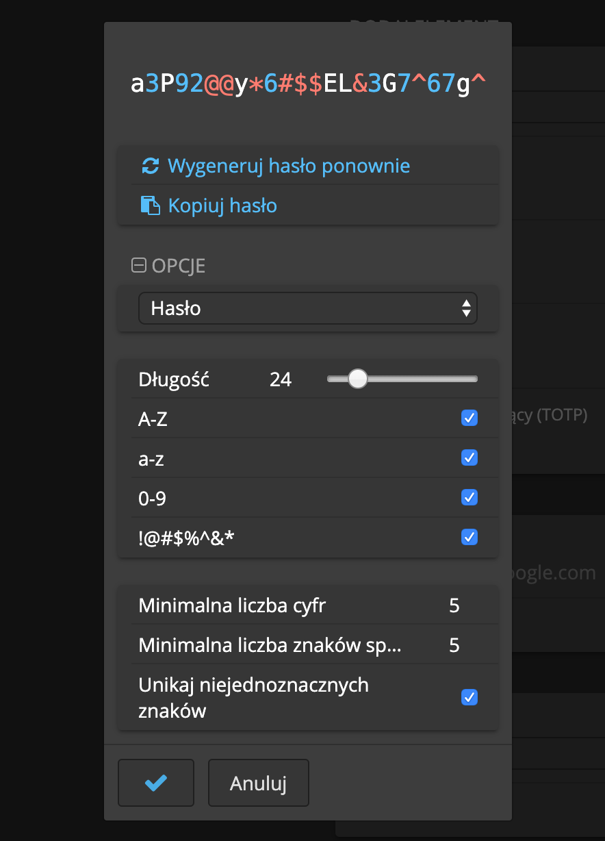 BitWarden Password Generator