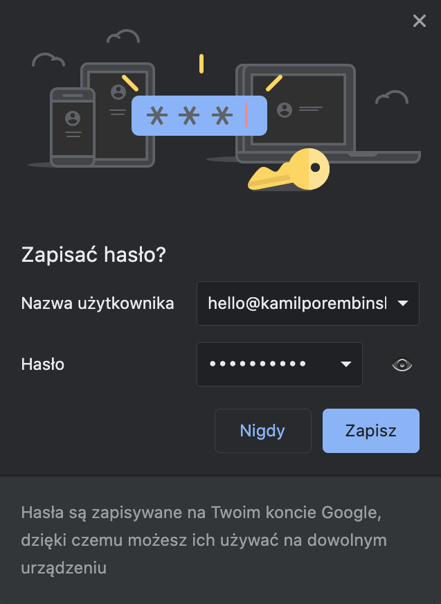 Menedżer haseł Google
