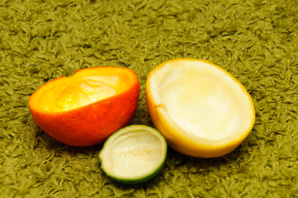 Pomarańcza, limonka, grejpfrut.