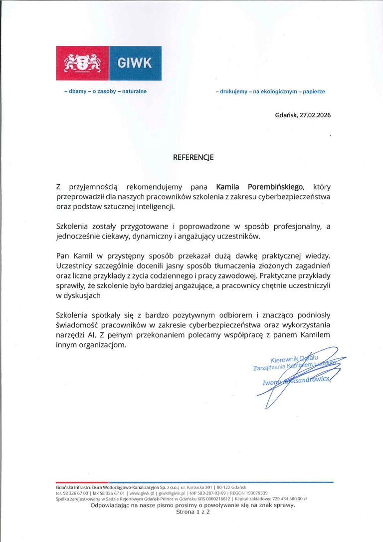 Gdańska Infrastruktura Wodociągowo-Kanalizacyjna Sp. z o.o.