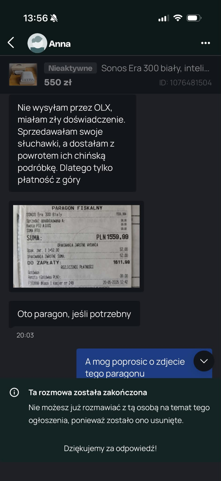 Oszustwo na OLX