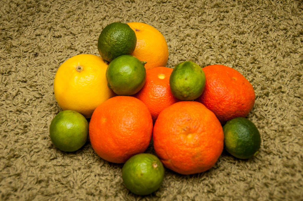 Pomarańcza, limonka, grejpfrut.